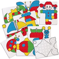 Quercetti FantaColor Junior Basic  - lavinamoji mozaika 48 det.