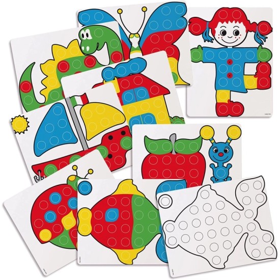 Quercetti FantaColor Junior Basic  - lavinamoji mozaika 48 det.