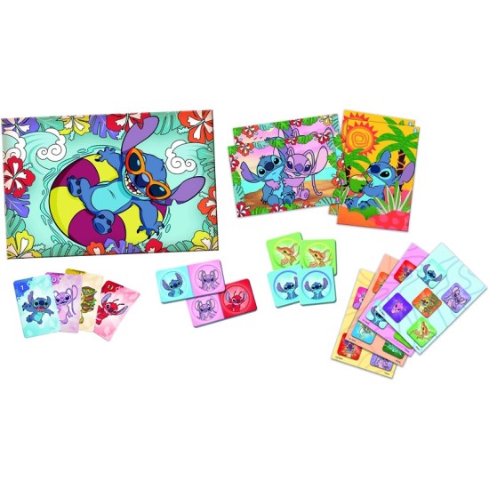 TREFL DISNEY STITCH 8in1 Mix&play stalo žaidimų rinkinys