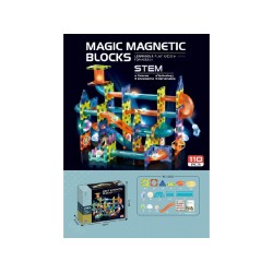 Malplay Magnetinis 3D šviečiantis konstruktorius 110det. 