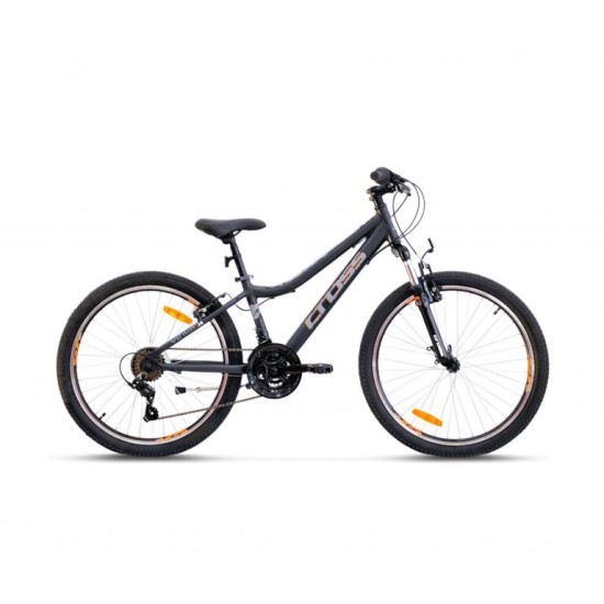 Dviratis CROSS Speedster AL Girl 24" // 21G, dydis 12" (30 cm) (juoda)