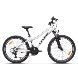 Dviratis CROSS Speedster AL Girl 24" // 21G, dydis 12" (30 cm) (balta)