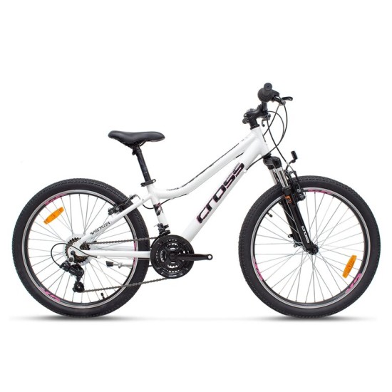 Dviratis CROSS Speedster AL Girl 24" // 21G, dydis 12" (30 cm) (balta)