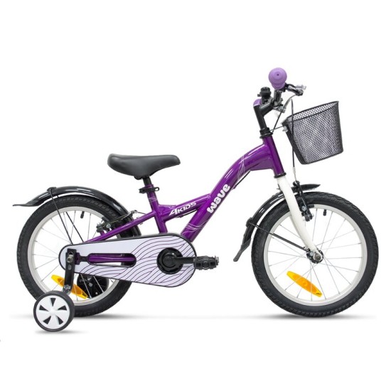 4KIDS dviratis Wave 16" // 1G, dydis 9.5" (24 cm) (violetinė)