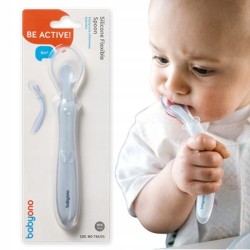 BabyOno MINKŠTAS SILIKONINIS ŠAUKŠTELIS +6mėn