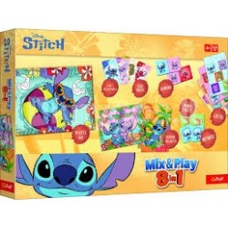 TREFL DISNEY STITCH 8in1 Mix&play stalo žaidimų rinkinys