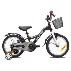 4KIDS dviratis Flash 16" // 1G, dydis 9.5" (24 cm) (juoda)