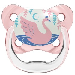 DR. BROWN'S tamsoje šviečiantis čiulptukas PreVent BUTTERFLY, rožinis nuo 0-6 mėn., 1 vnt