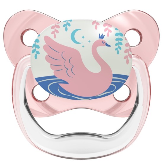 DR. BROWN'S tamsoje šviečiantis čiulptukas PreVent BUTTERFLY, rožinis nuo 0-6 mėn., 1 vnt