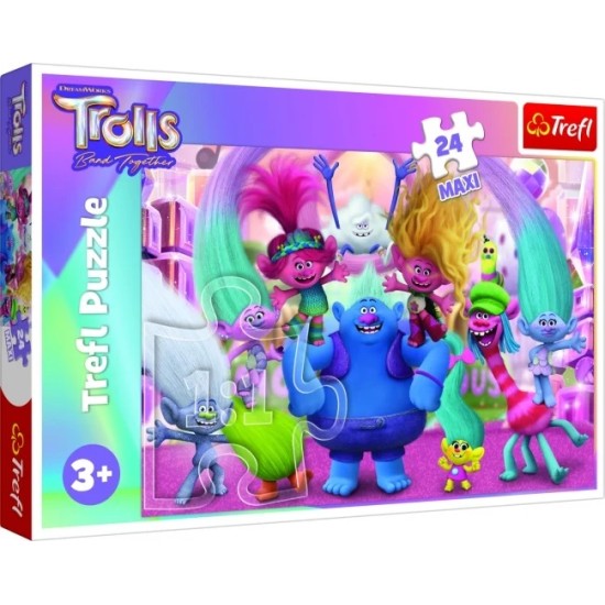 TREFL TROLLS Dėlionė „Troliai 3“, 24 det. TREFL TROLLS Dėlionė „Troliai 3“, 24 det.