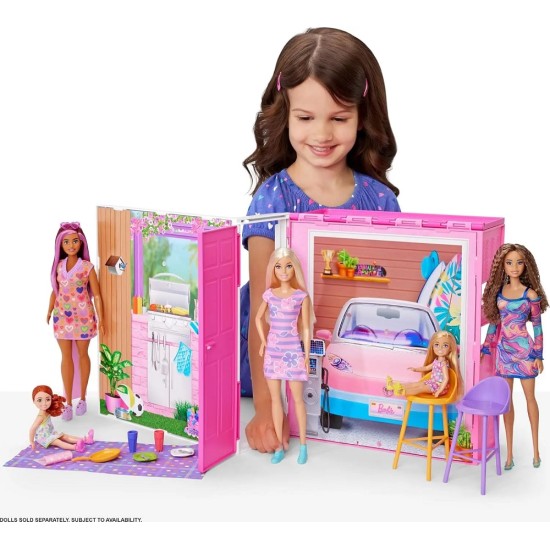  „Barbie" nešiojamas lėlės namas + lėlė