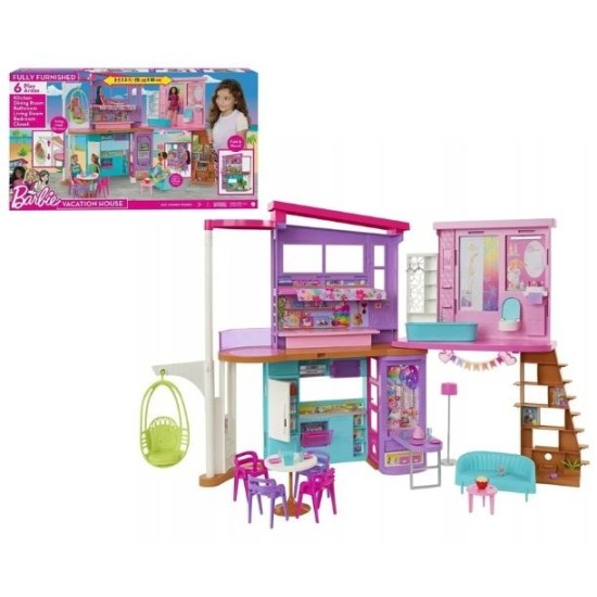 Barbie - Barbės atostogų namai MALIBU HAUSE Barbie - Barbės atostogų namai MALIBU HAUSE