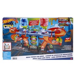 Hot Wheels Mega Tower automobilių plovimo sistema su spalvų keitimo efektu