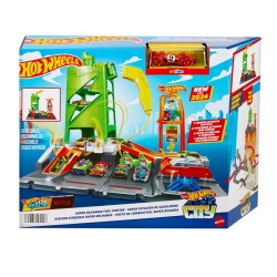HOT WHEELS rinkinys City Super Fuel Station Station