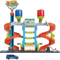 Hot Wheels Mega Tower automobilių plovimo sistema su spalvų keitimo efektu