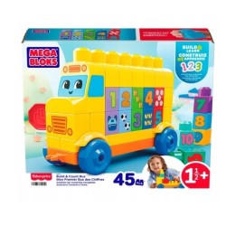 Mega Bloks  konstravimo ir skaičiavimo autobusas 45 det.