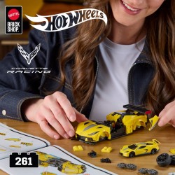 MATTEL BRICK SHOP HOT WHEELS Corvette C8.R konstruktorius