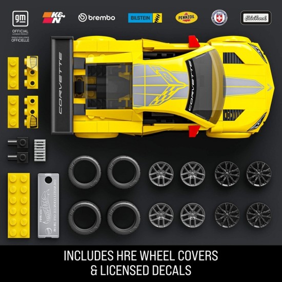 MATTEL BRICK SHOP HOT WHEELS Corvette C8.R konstruktorius