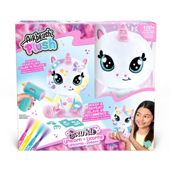 AIRBRUSH PLUSH Rinkinys su aerografu „Vienaragis", 25 cm AIRBRUSH PLUSH Rinkinys su aerografu „Vienaragis", 25 cm
