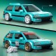 MATTEL BRICK SHOP HOT WHEELS 1:32 Honda Custom ’90 Civic EF konstruktorius