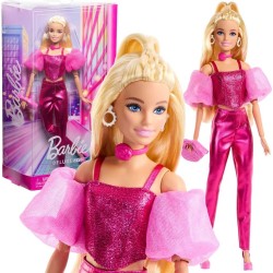 BARBIE Deluxe Style  lėlė rožiniu kostiumėliu
