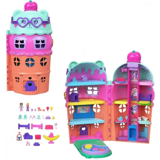 POLLY POCKET Ice Cream House pramogų rinkinys