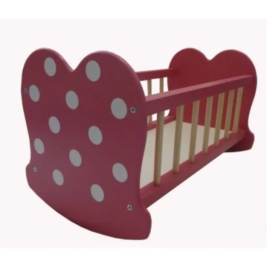 Lietuviška medinė lovytė lėlei 27cm Lietuviška medinė lovytė lėlei 27cm