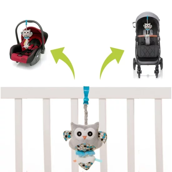 4Baby muzikinas žaislas vežimėliui pelėdžiukas rožinis OP01 4Baby muzikinas žaislas vežimėliui pelėdžiukas rožinis OP01