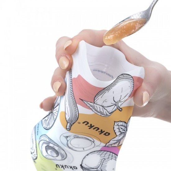 Akuku maišeliai maisteliui daugkartiniai 5 vnt 150ml A0056 Akuku maišeliai maisteliui daugkartiniai 5 vnt 150ml A0056
