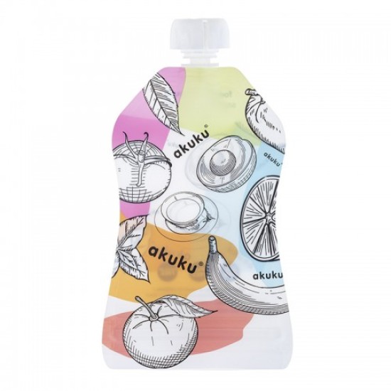 Akuku maišeliai maisteliui daugkartiniai 5 vnt 150ml A0056 Akuku maišeliai maisteliui daugkartiniai 5 vnt 150ml A0056