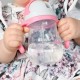 Akuku puodelis su šiaudeliu 280ml rožinis A0676 Akuku puodelis su šiaudeliu 280ml rožinis A0676