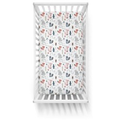 Ankras paklodė  su guma 120x60 lapė takelis