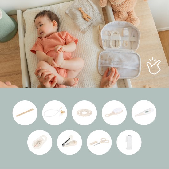 Babymoov kūdikio priežiūros rinkinys 9 aksesuarai Sand A032008 Babymoov kūdikio priežiūros rinkinys 9 aksesuarai Sand A032008