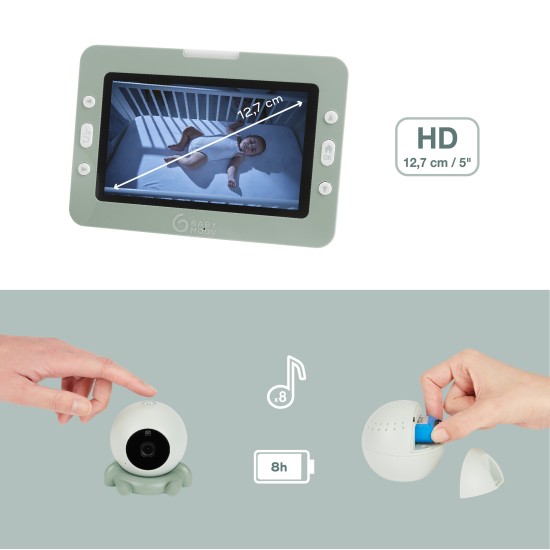 Babymoov mobili video auklė kūdikiui 5’’ YOO Go + HD A014433