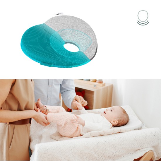 Babymoov pagalvė kūdikiui širdelė Lovenest pilka balta A050231 Babymoov pagalvė kūdikiui širdelė Lovenest pilka balta A050231