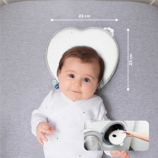 Babymoov pagalvė kūdikiui širdelė Lovenest pilka balta A050231 Babymoov pagalvė kūdikiui širdelė Lovenest pilka balta A050231