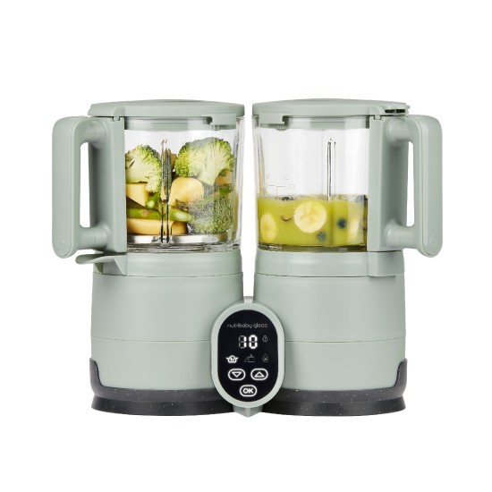 Babymoov trintuvas garintuvas Nutribaby stiklinis žalias A001138 Babymoov trintuvas garintuvas Nutribaby stiklinis žalias A001138
