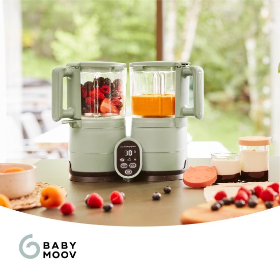 Babymoov trintuvas garintuvas Nutribaby stiklinis žalias A001138 Babymoov trintuvas garintuvas Nutribaby stiklinis žalias A001138