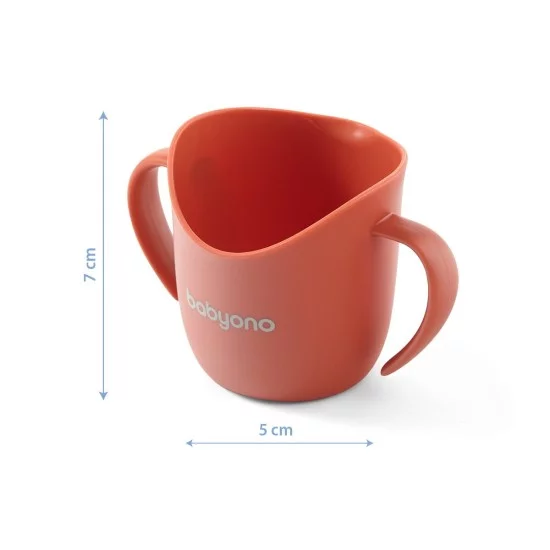 BabyOno ergonomiškas mokomasis puodelis, rožinis, 1463/02 BabyOno ergonomiškas mokomasis puodelis, rožinis, 1463/02