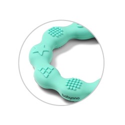 BabyOno kramtukas silikoninis žiedas mėtinis 825/03