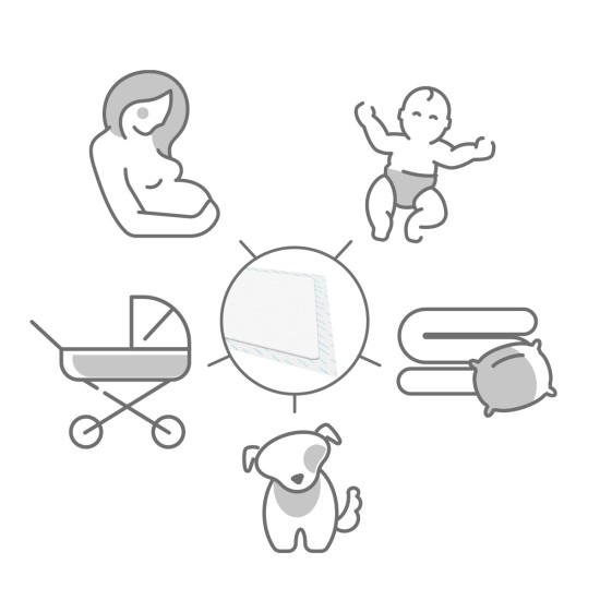 Babyono kūdikio pervystymo paklotai 12 vnt 40x60 513/12