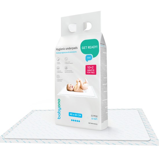 Babyono kūdikio pervystymo paklotai 12 vnt 40x60 513/12