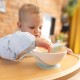 BabyOno lėkštė limpančiu dugnu šaukštelis 6+ m kreminė žalia 1063/07 BabyOno lėkštė limpančiu dugnu šaukštelis 6+ m kreminė žalia 1063/07