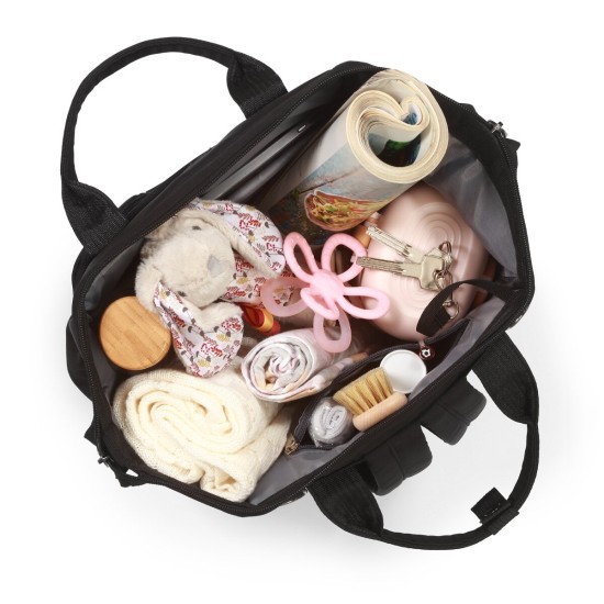 Babyono mamos kuprinė MODERN STYLE juoda 1649/01 Babyono mamos kuprinė MODERN STYLE juoda 1649/01