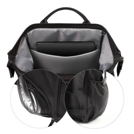 Babyono mamos kuprinė MODERN STYLE juoda 1649/01 Babyono mamos kuprinė MODERN STYLE juoda 1649/01