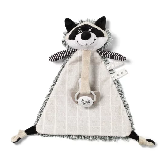 BabyOno minkštas žaislas - migdukas su čiulptuko laikikliu, RACOON ROCKY, 747 BabyOno minkštas žaislas - migdukas su čiulptuko laikikliu, RACOON ROCKY, 747