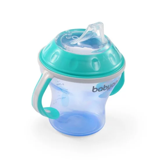 BabyOno neišsiliejantis puodelis minkštu snapeliu NATURAL NURSING, mėlynas, 180 ml, 1456/01 BabyOno neišsiliejantis puodelis minkštu snapeliu NATURAL NURSING, mėlynas, 180 ml, 1456/01
