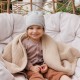 Babyono pledas medvilninis su flisu kreminis 1659/02