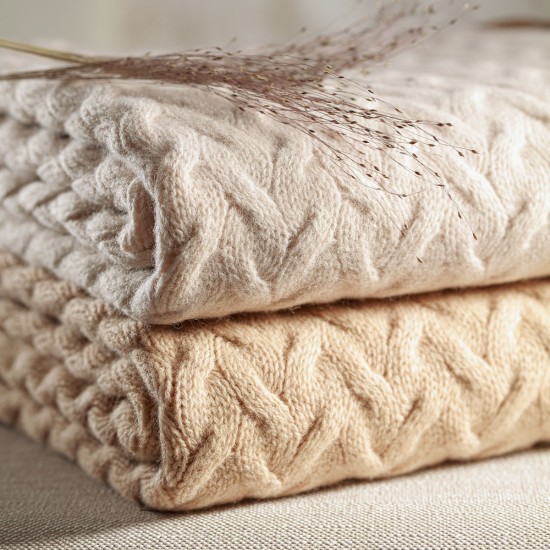 Babyono pledas merino vilnos šviesiai kreminis 1648/01