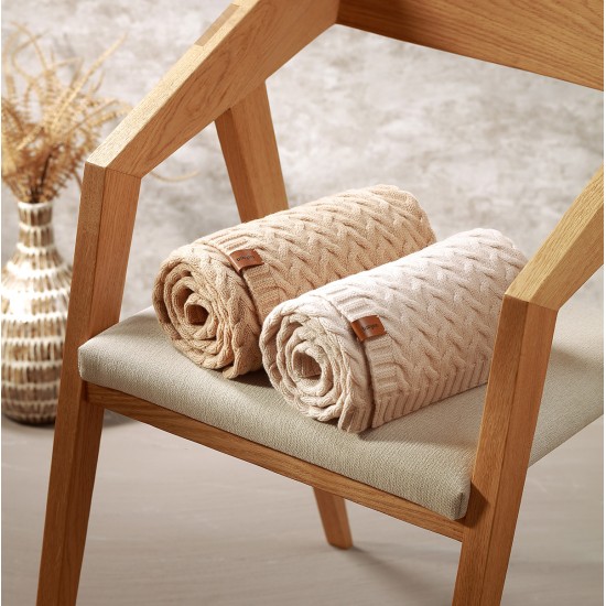 Babyono pledas merino vilnos šviesiai kreminis 1648/01